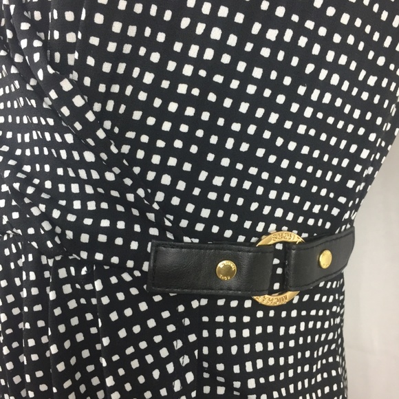 Michael Kors S faux wrap dress black/white check - Picture 4 of 8
